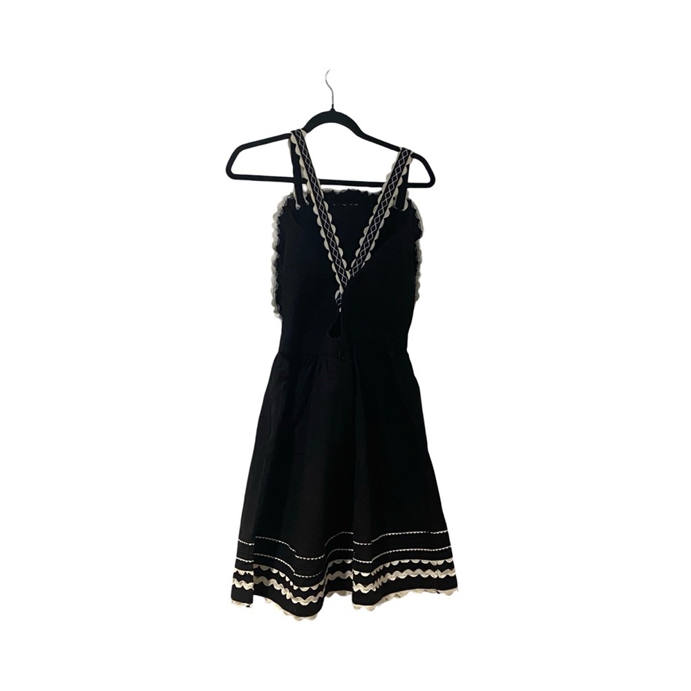 Sea NY Little Girl's Ryleigh Ric Rac Apron Dress In Black Size 14Y - Picture 4 of 5